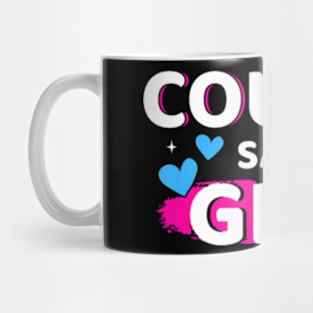 Gender reveal cousin says girl matching family baby party Mug